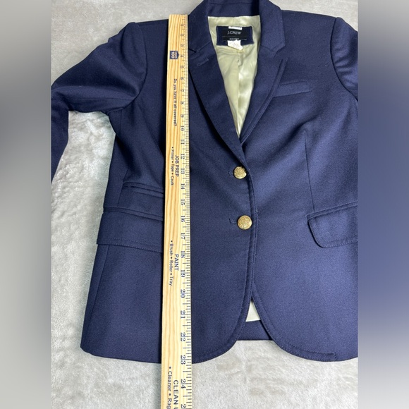 J Crew‎ Classic Original Schoolboy Blazer Wool Navy Size 2 Small - Picture 7 of 9